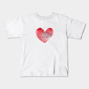 Fingerprint Heart Kids T-Shirt